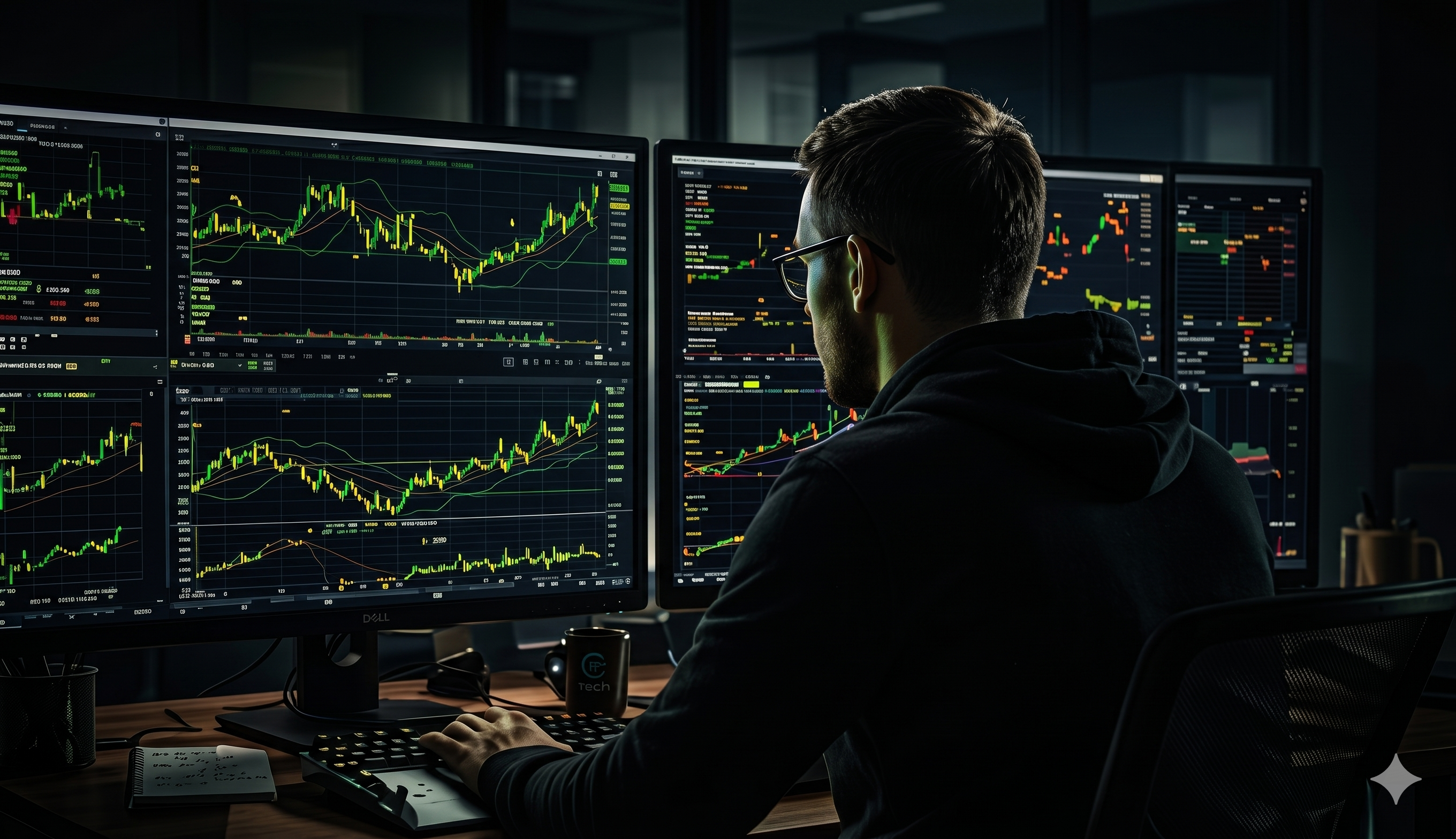 30 Jahre Erfahrung – Trader an Monitoren